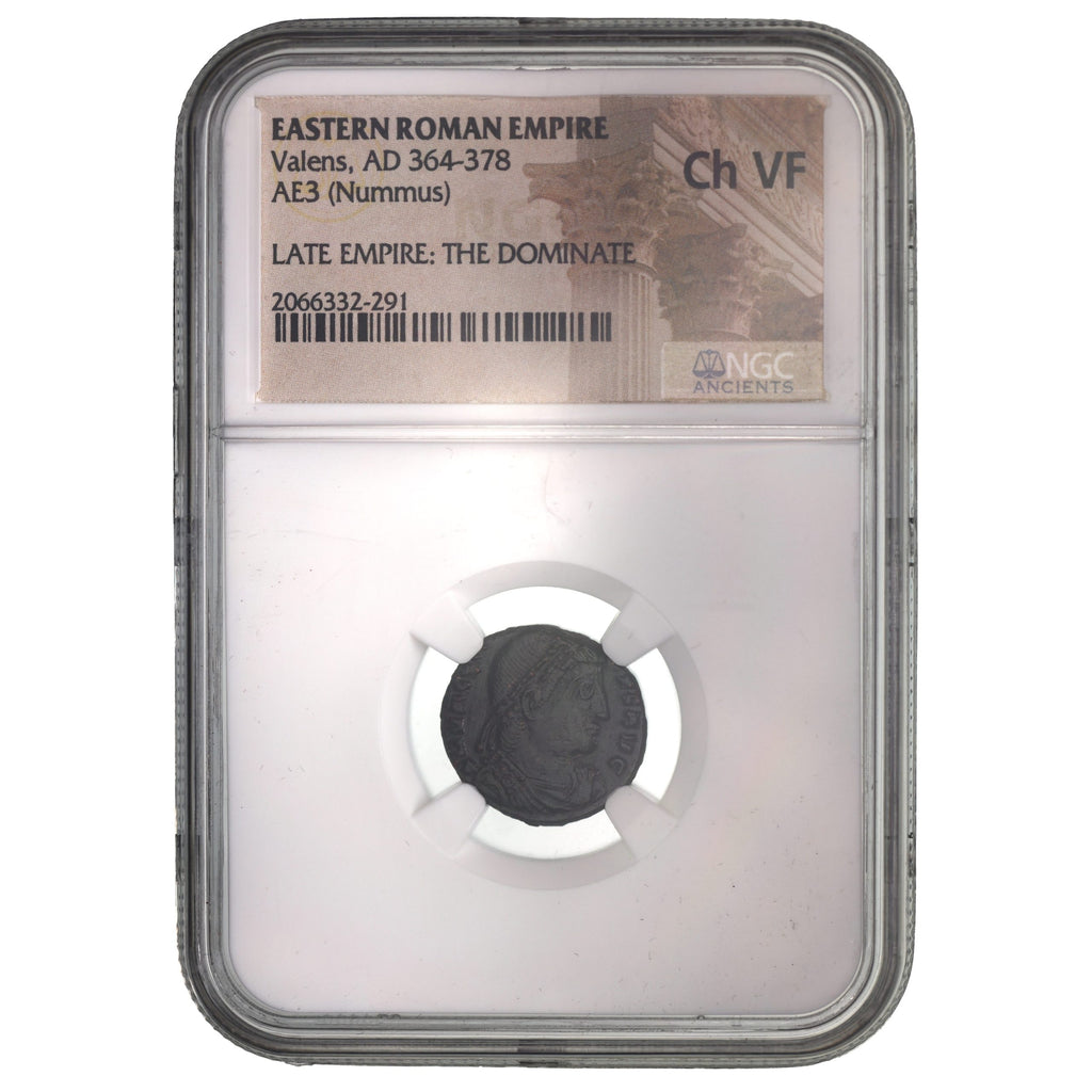 Valens AE3 Nummus AD 364-378 NGC CH-VF Ancient Roman Coin
