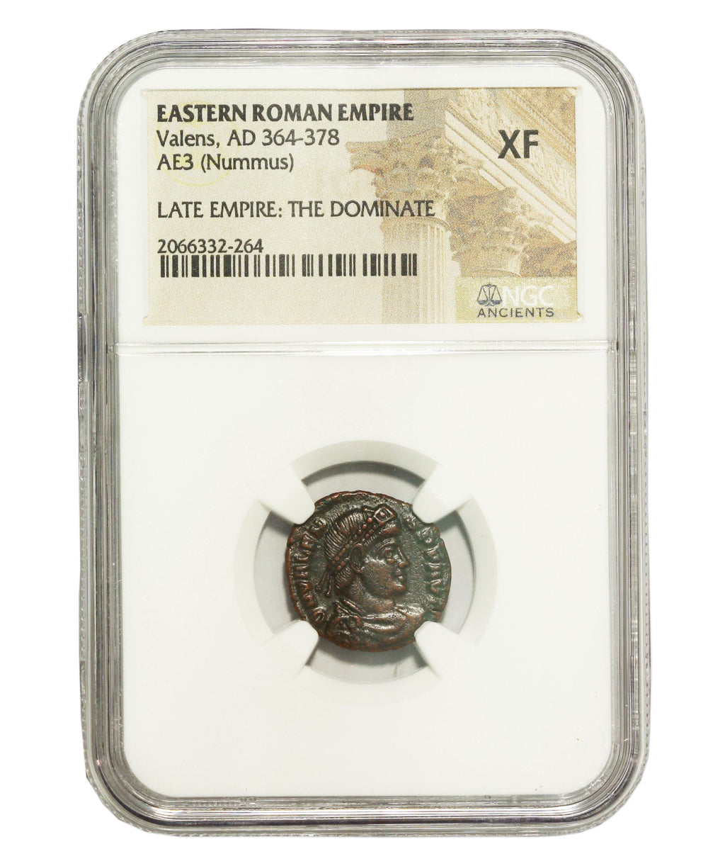 Valens AE3 Nummus AD 364-378 NGC XF Ancient Roman Coin