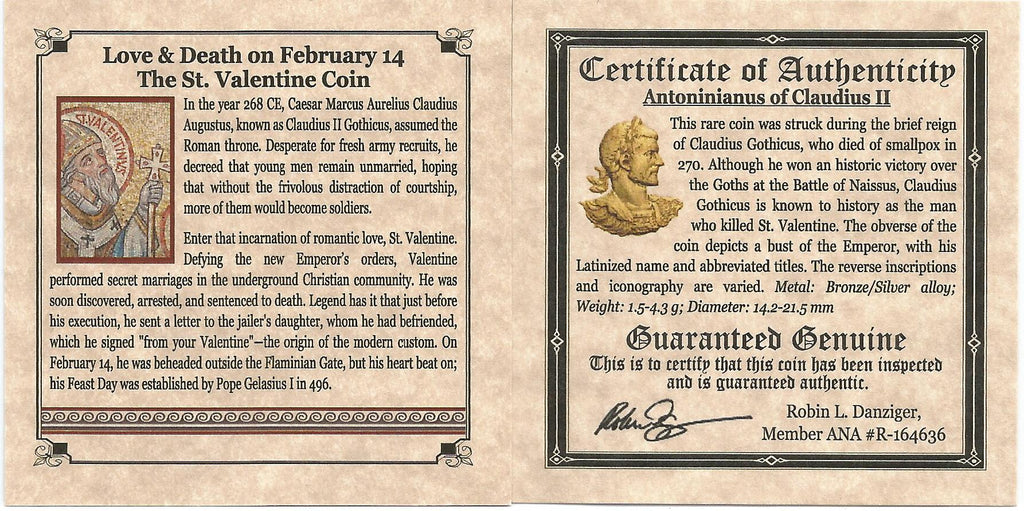 St. Valentine Bronze Coin of Claudius II (Mini Album)(C) - image 3