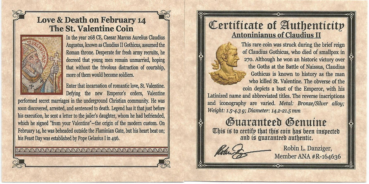 St. Valentine Bronze Coin of Claudius II (Mini Album)(C) - image 3