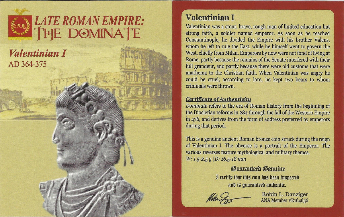 Valentinian I AE3 Nummus AD 364-375 NGC Ch VF Ancient Roman Coin — image 2