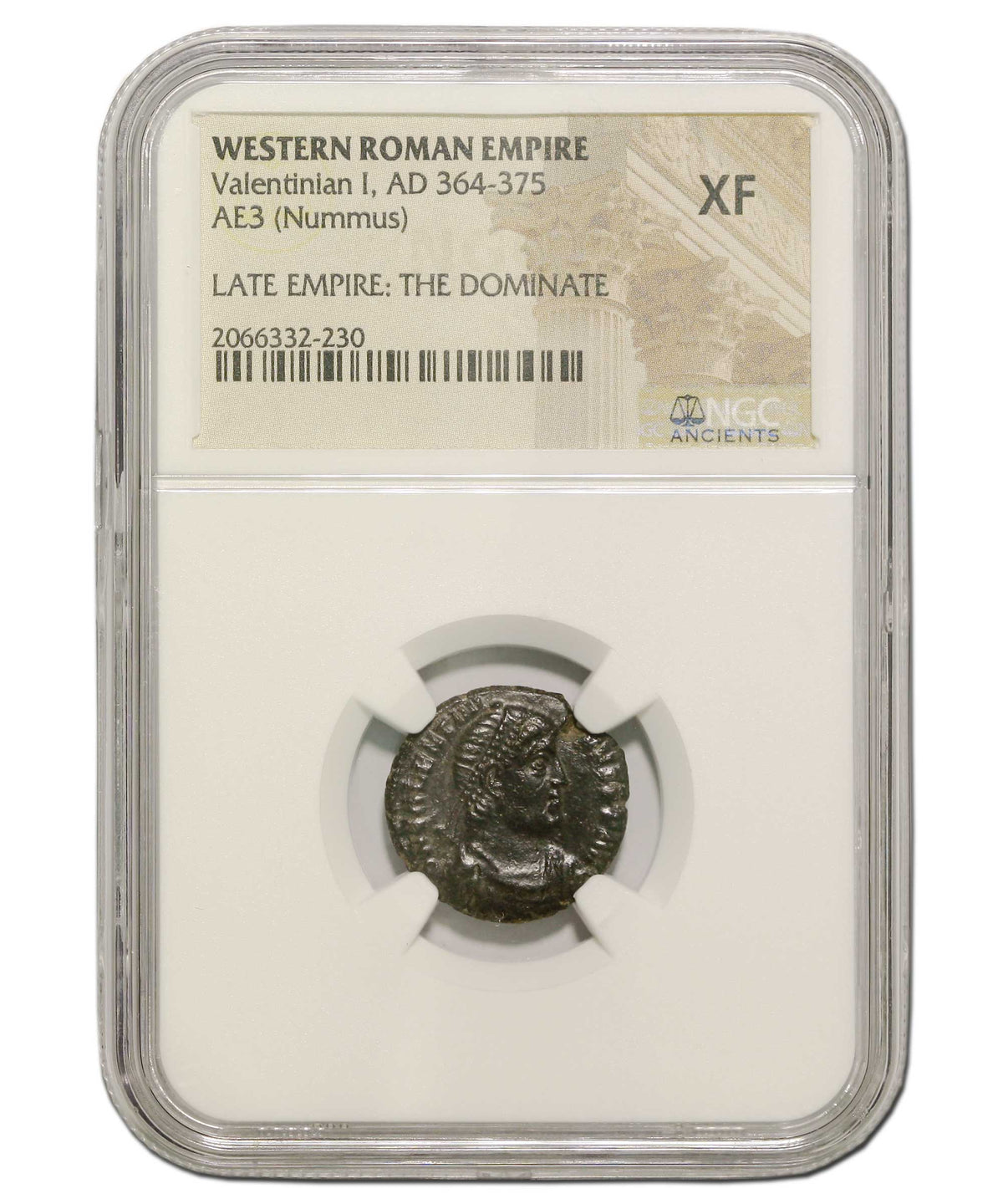 Valentinian I AE3 Nummus AD 364-375 NGC XF Ancient Roman Coin — image 4