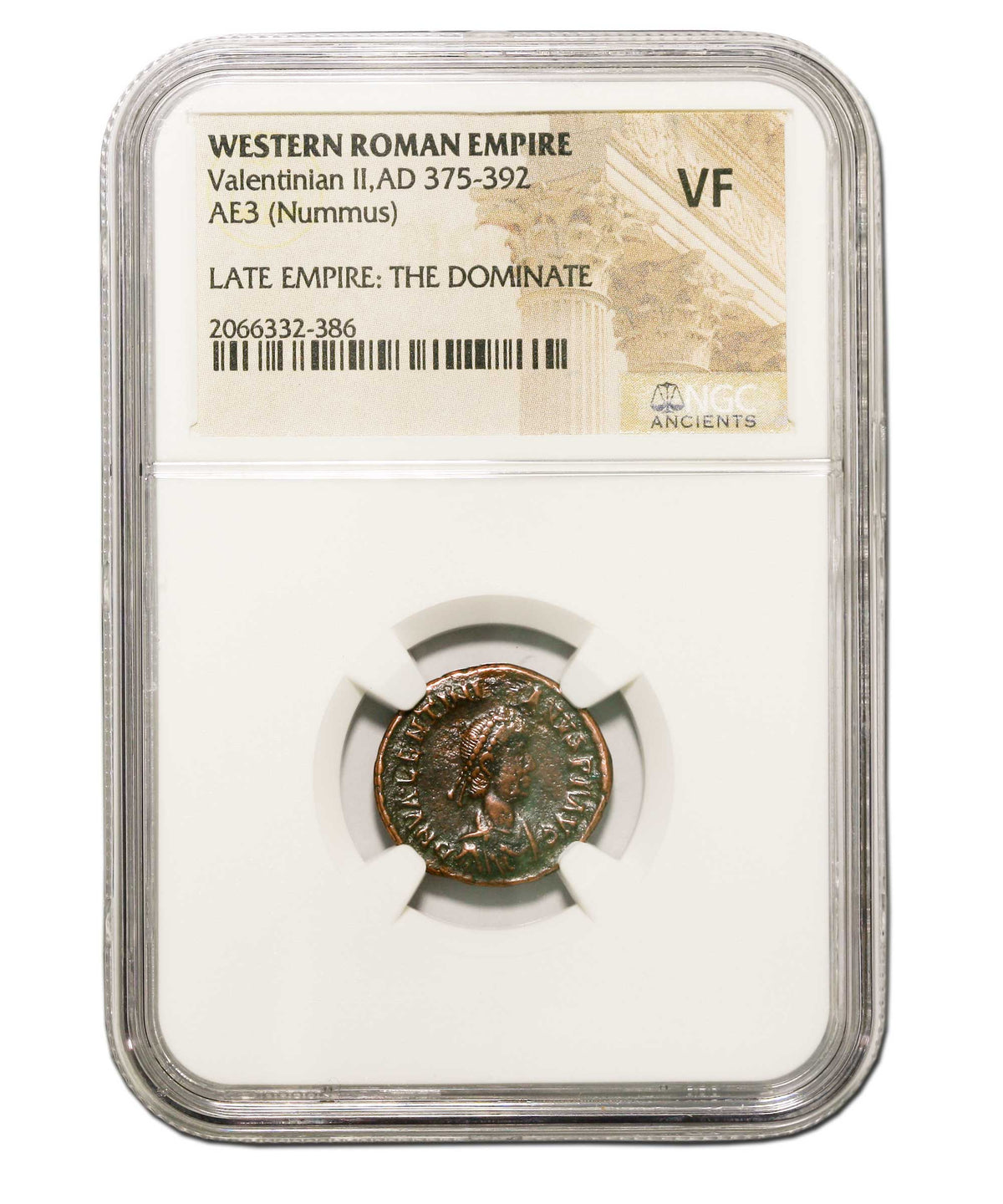 Valentinian II AE3 Nummus AD 375-392 NGC VF Ancient Roman Coin