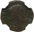 Valentinian III AE4 Nummus AD 425-455 NGC F Ancient Roman Coin — image 2