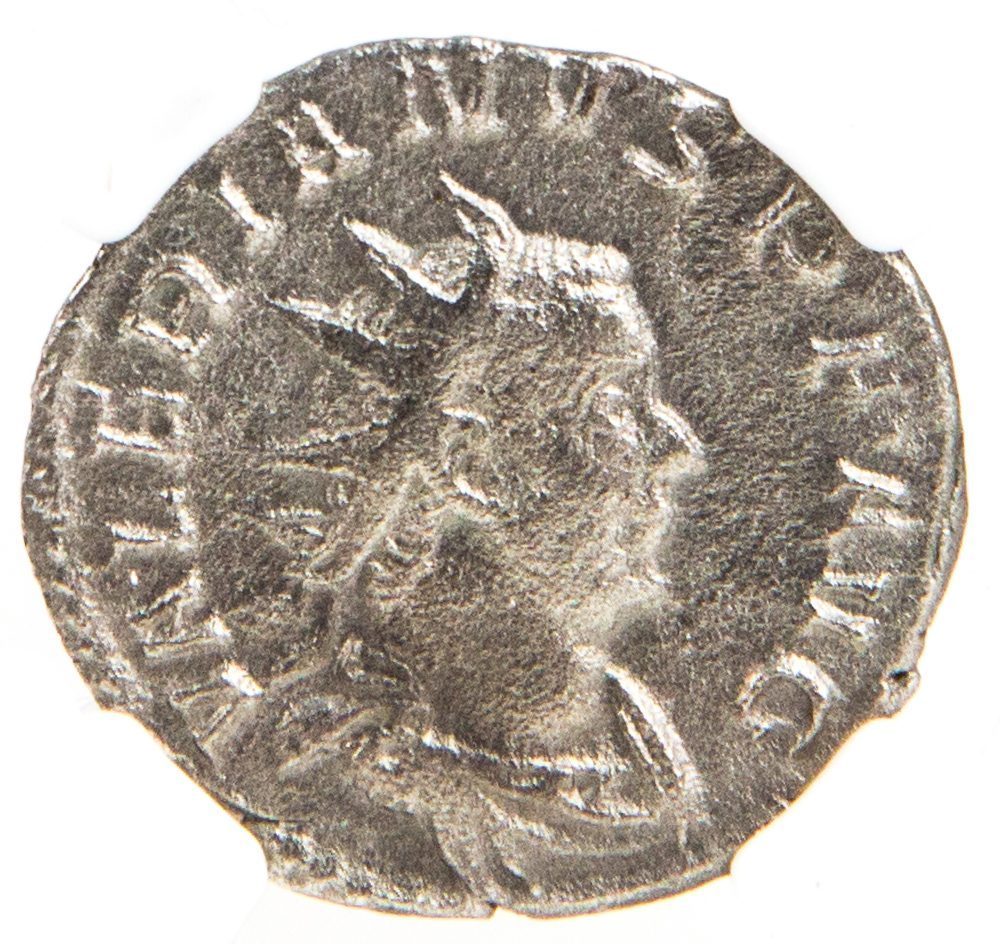 Valerian I BI Double-Denarius AD 253-260 NGC F Ancient Roman Coin — image 2