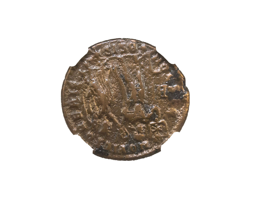 Vetranio BI Centenionalis AD 350 NGC F Ancient Roman Coin — image 3