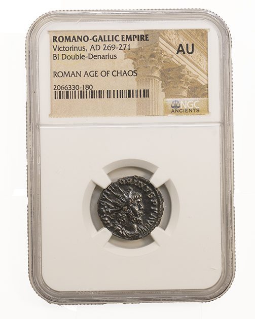 Victorinus BI Double-Denarius AD 269-271 NGC AU Ancient Roman Coin
