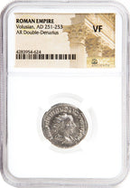 Volusian AR Double-Denarius AD 251-253 NGC VF Ancient Roman Coin